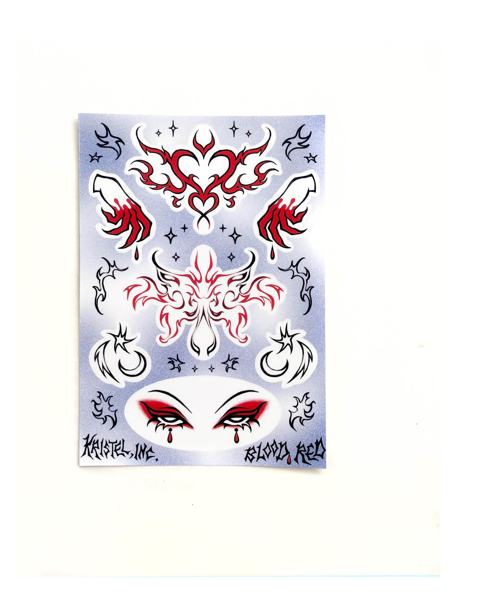 Kristel Becares "Blood Red" sticker sheet by Kristel Becares