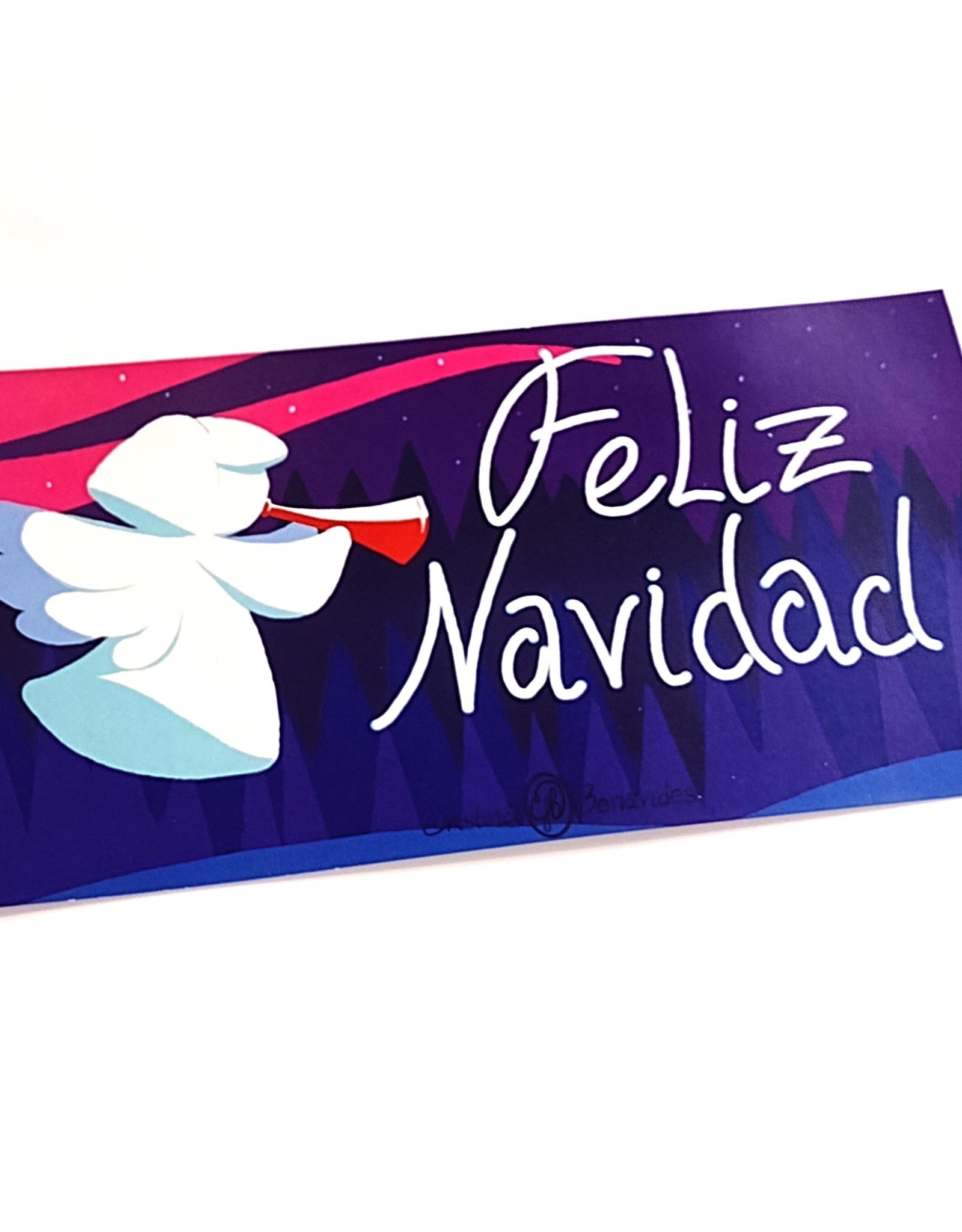 "Feliz Navidad" Holiday Postcard by Cristina Benavides