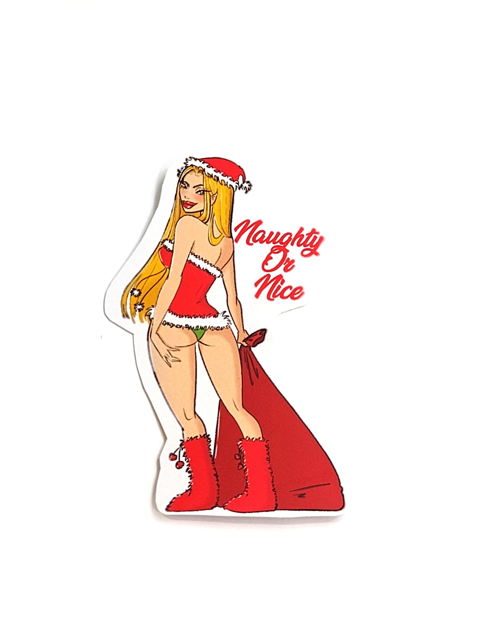 Morgan Illustrates "Naughty or Nice" sticker by Morgan Illustrates