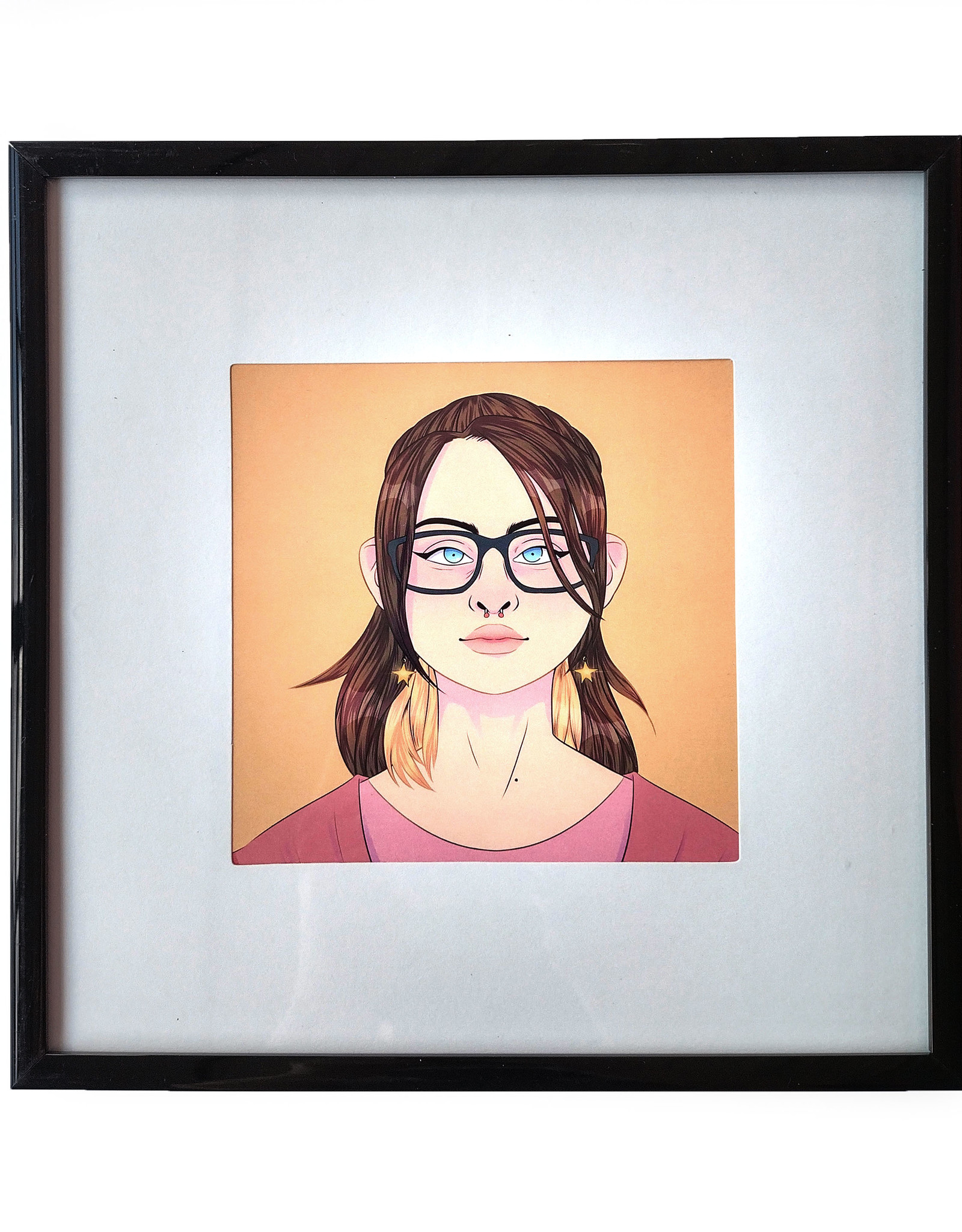"Sarah" framed digital print by Sundropii