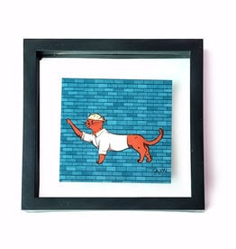 "Construction Cat #1" print by Andrea Magdaleno