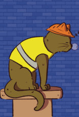 "Construction Cat #3" print by Andrea Magdaleno