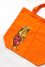 AMCV Orange Painted Tote Bag by AMCV