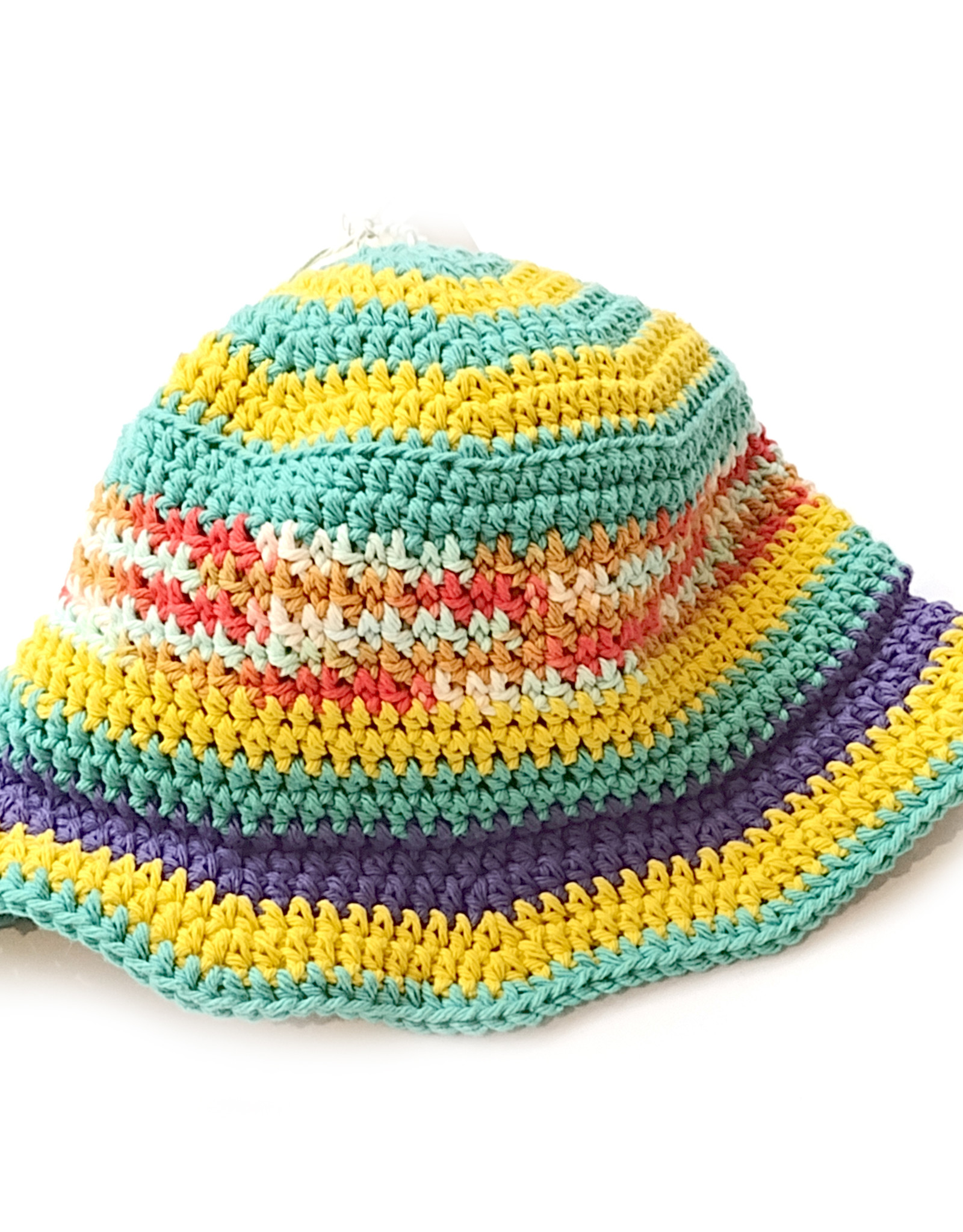 Crochet By Shelby Multicolored Crochet Bucket Hat by Shelby Olson