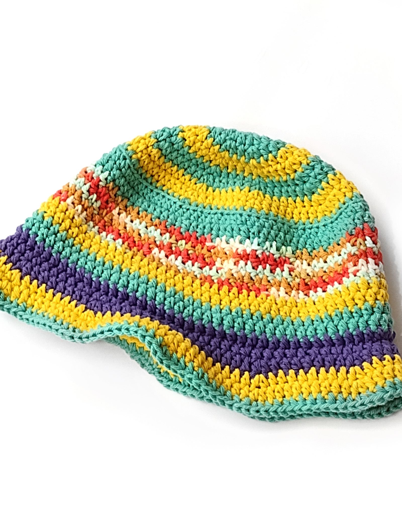 Crochet By Shelby Multicolored Crochet Bucket Hat by Shelby Olson