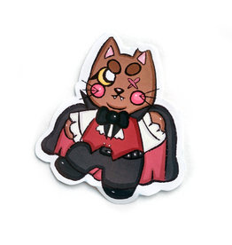 Spooky Vampire Kitten sticker by Angie Olivares