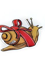 "Present Snail" Sticker by Nick Hides Art