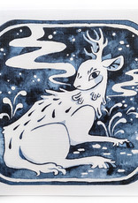 "Snowy Stag" print by Skellulite