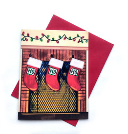 "Ho Ho Ho" Holiday Greeting Card by Anabelle Chinski