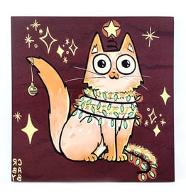"Christmas Kitty" print by Miss Crabby Abby