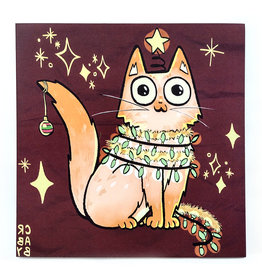 "Christmas Kitty" print by Miss Crabby Abby