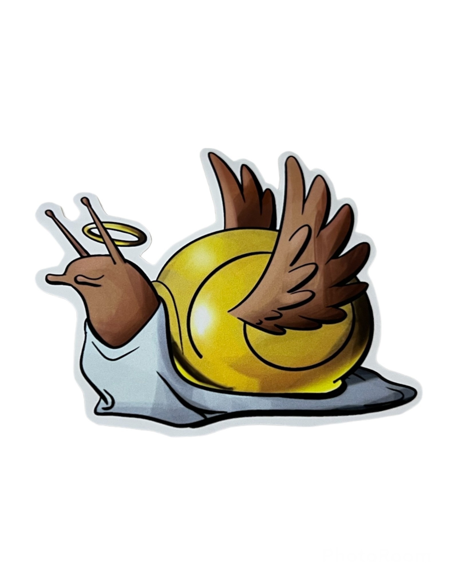 "Angel Snail" Sticker  by Nick Hides Art