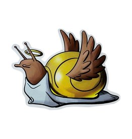 "Angel Snail" Sticker  by Nick Hides Art