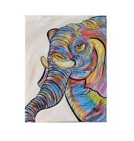 "Rainbow Elephant" print by Tim Decker
