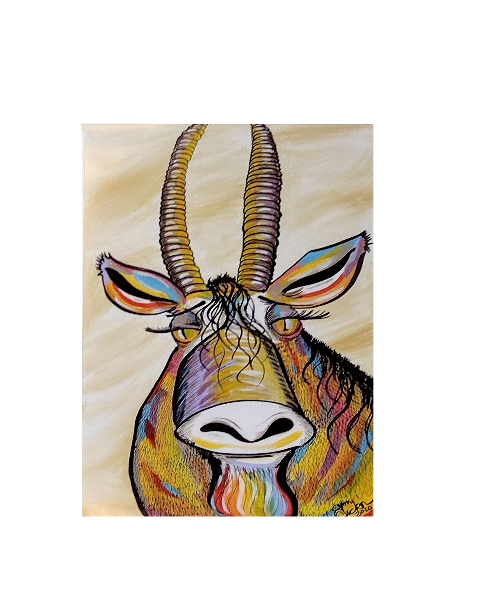 "Rainbow Oryx" print by Tim Decker