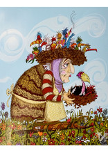 "An Old Lady Giving the Bird" print by Tim Decker