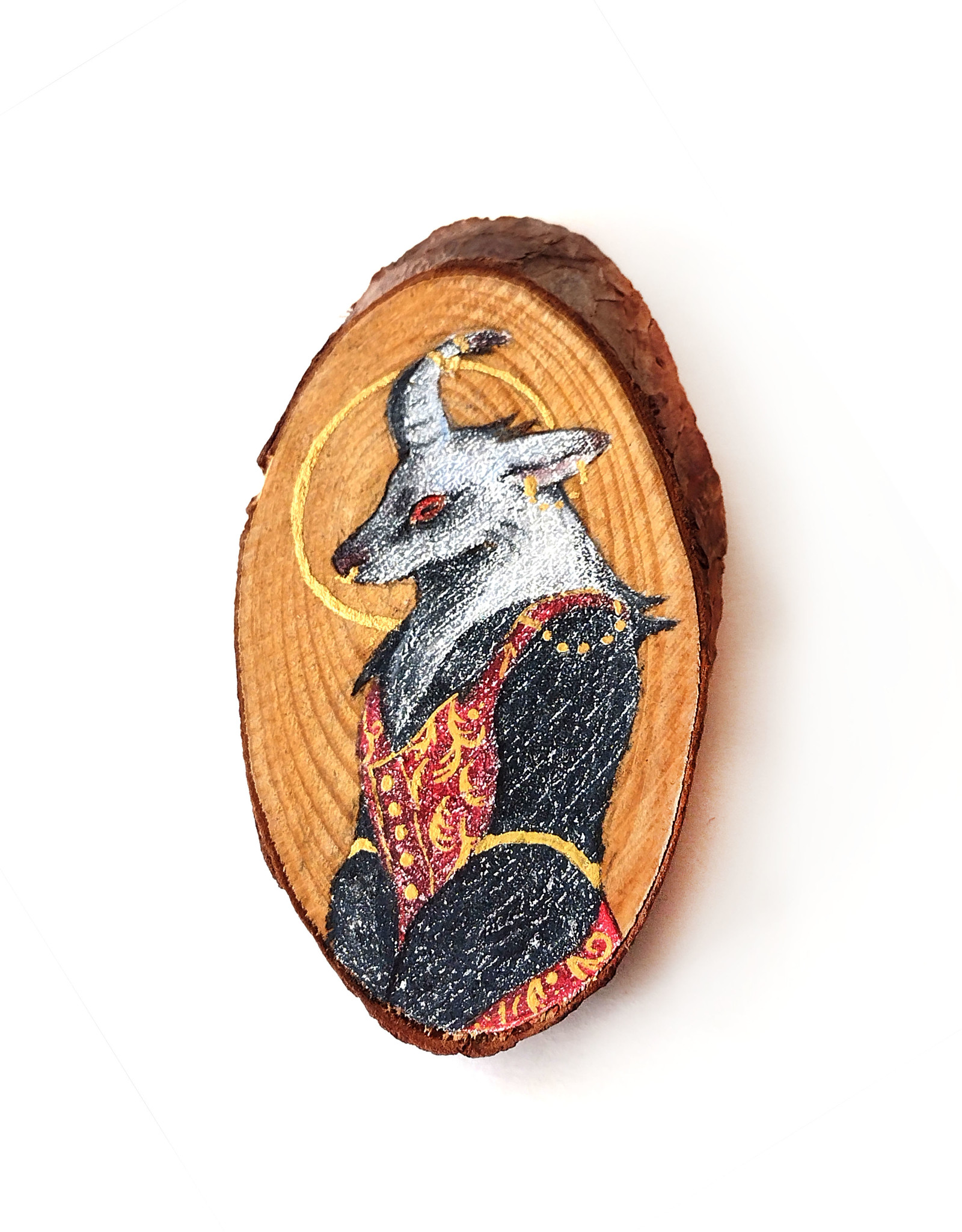 "Dapper Goat" illustrated plaque by Skellulite