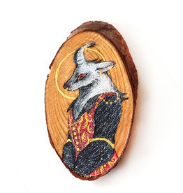 "Dapper Goat" illustrated plaque by Skellulite