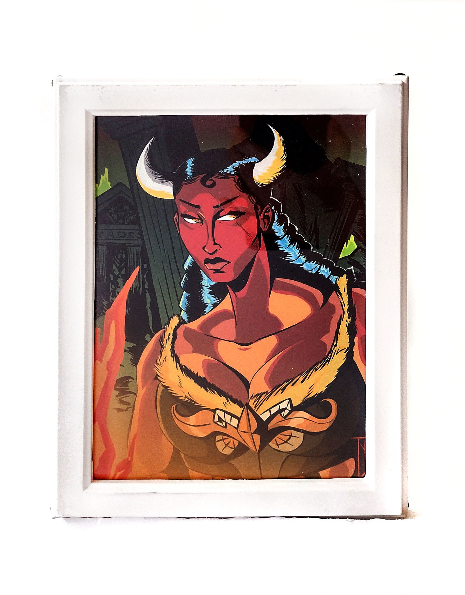TitanX "MINOTAUR GODDESS" framed digital print by TitanX