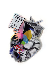 KDominiqueArt TURN IT OFF Holographic Sticker by KDominiqueArt