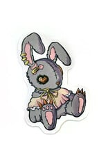 Broken Bunny Sticker (Dark) by Nick Hides Art