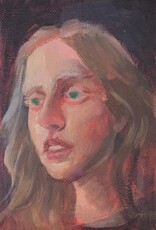 "A Quiet Gaze" (European female portrait) acrylic on canvas by NatrixArts