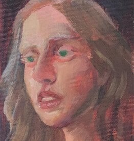 "A Quiet Gaze" (European female portrait) acrylic on canvas by NatrixArts