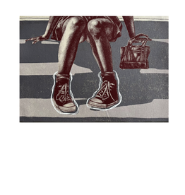 Maya Krueger Art "pick you up at 7" screenprint by Maya Krueger