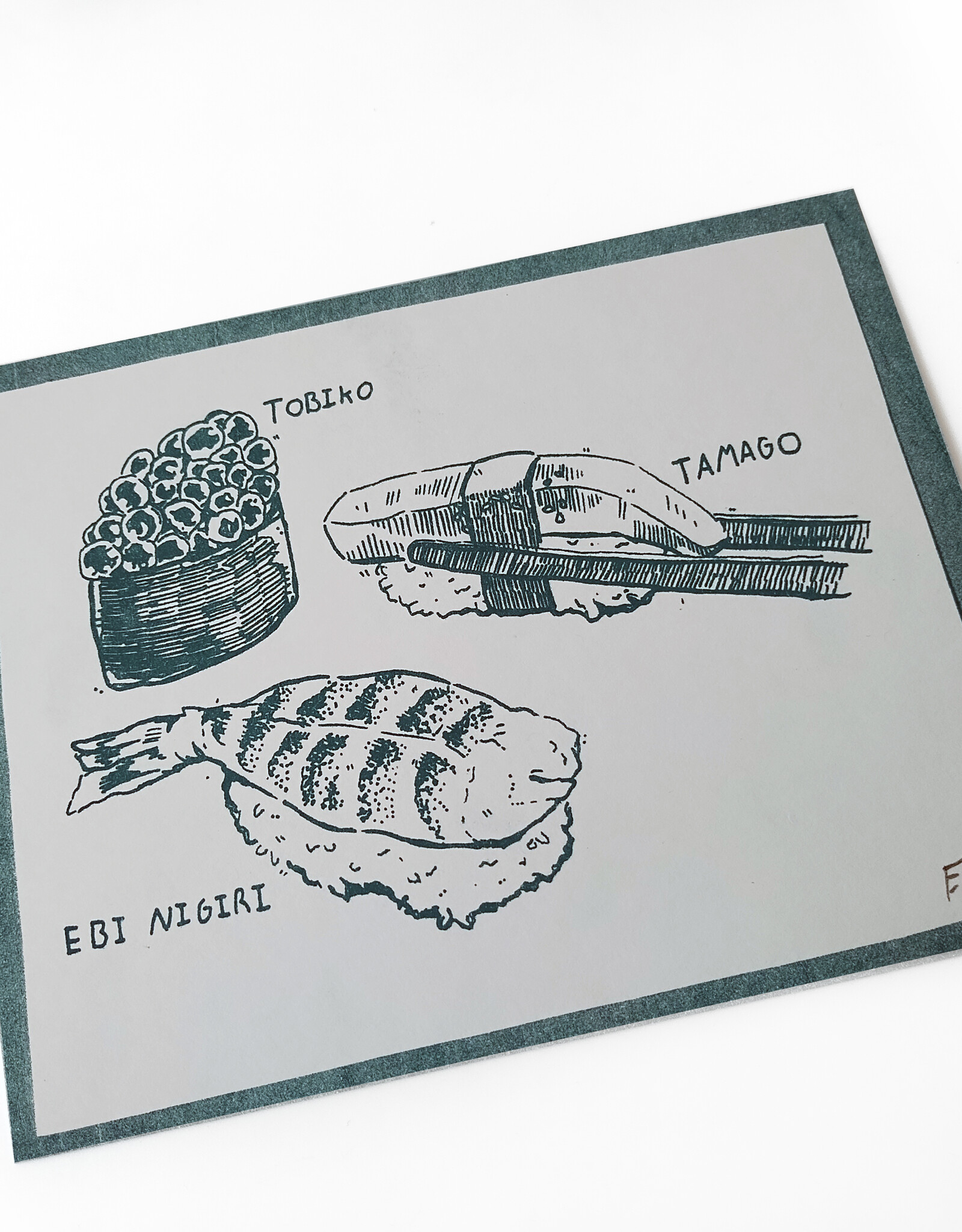 "Sushi" RISO print by Eloise Park