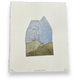 Finch "Mountain House" multiple plate etching, chine collé by Finch