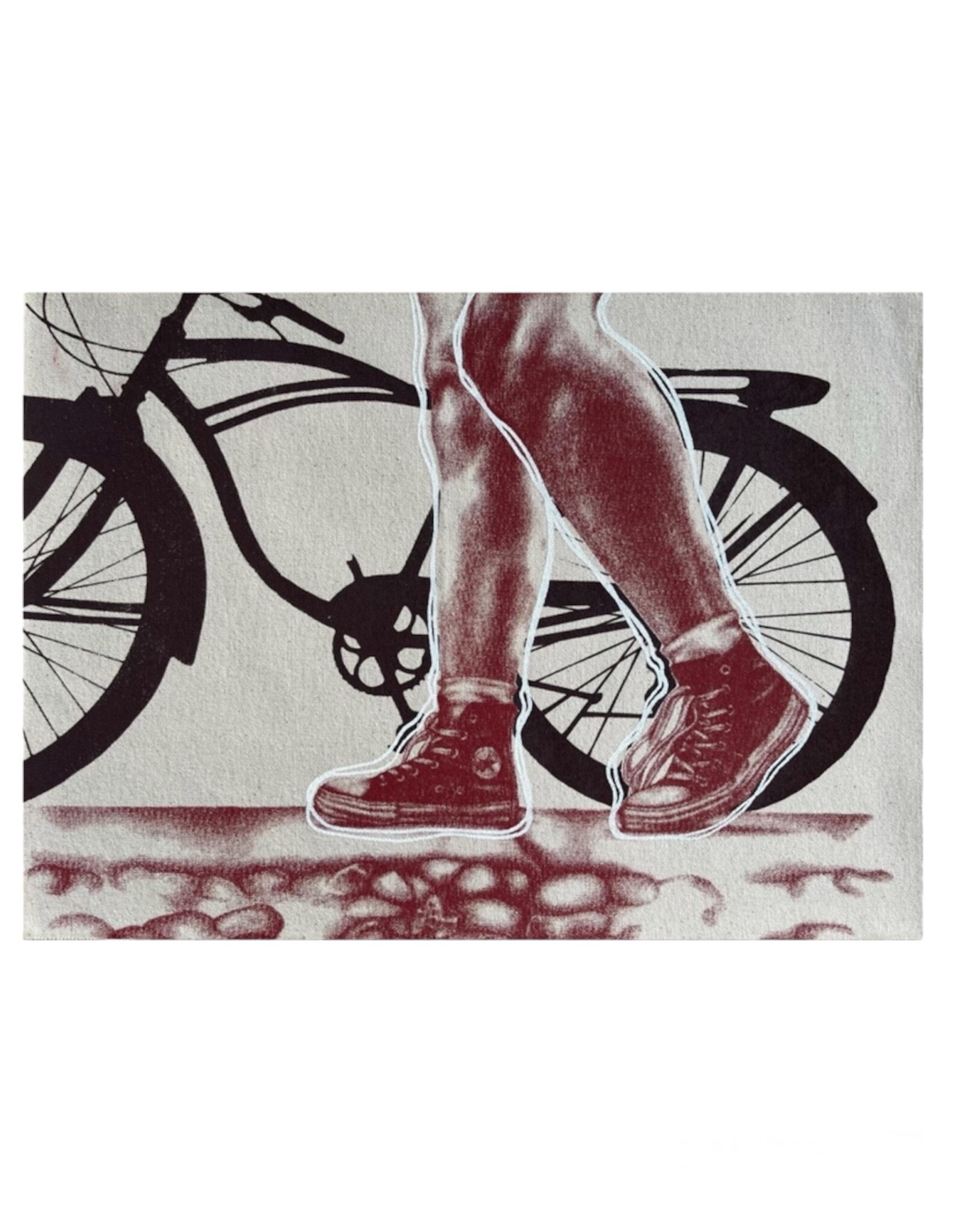 Maya Krueger Art "on my way" unframed screenprint by Maya Krueger