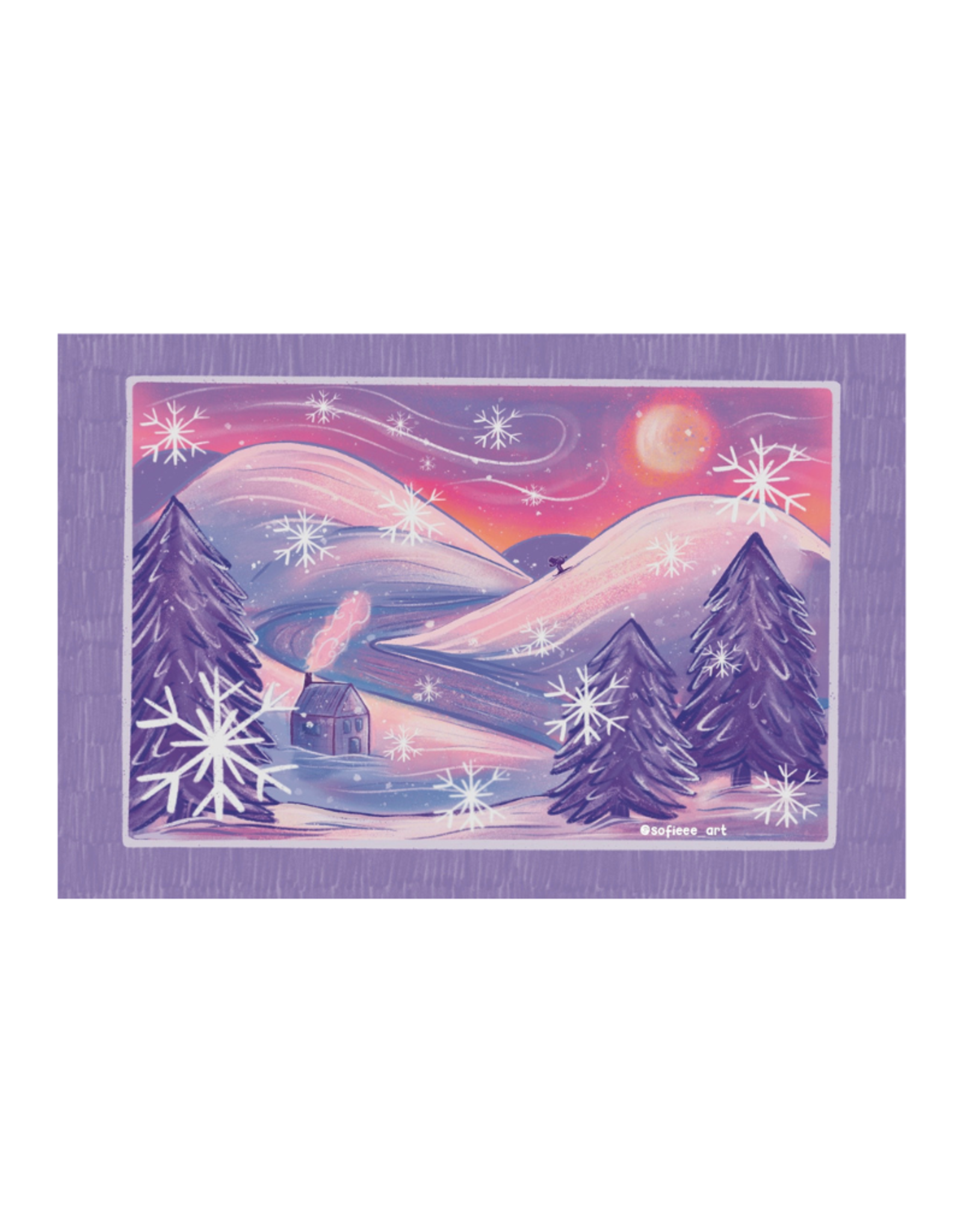 Snowy Mountains postcard by Sofia DeSantis