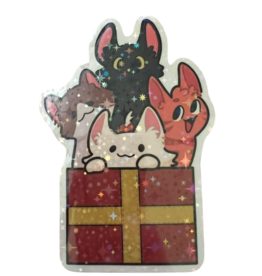 "The Purrfect Gift" sticker by bleuberrine