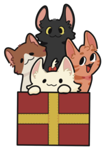 "The Purrfect Gift" sticker by bleuberrine