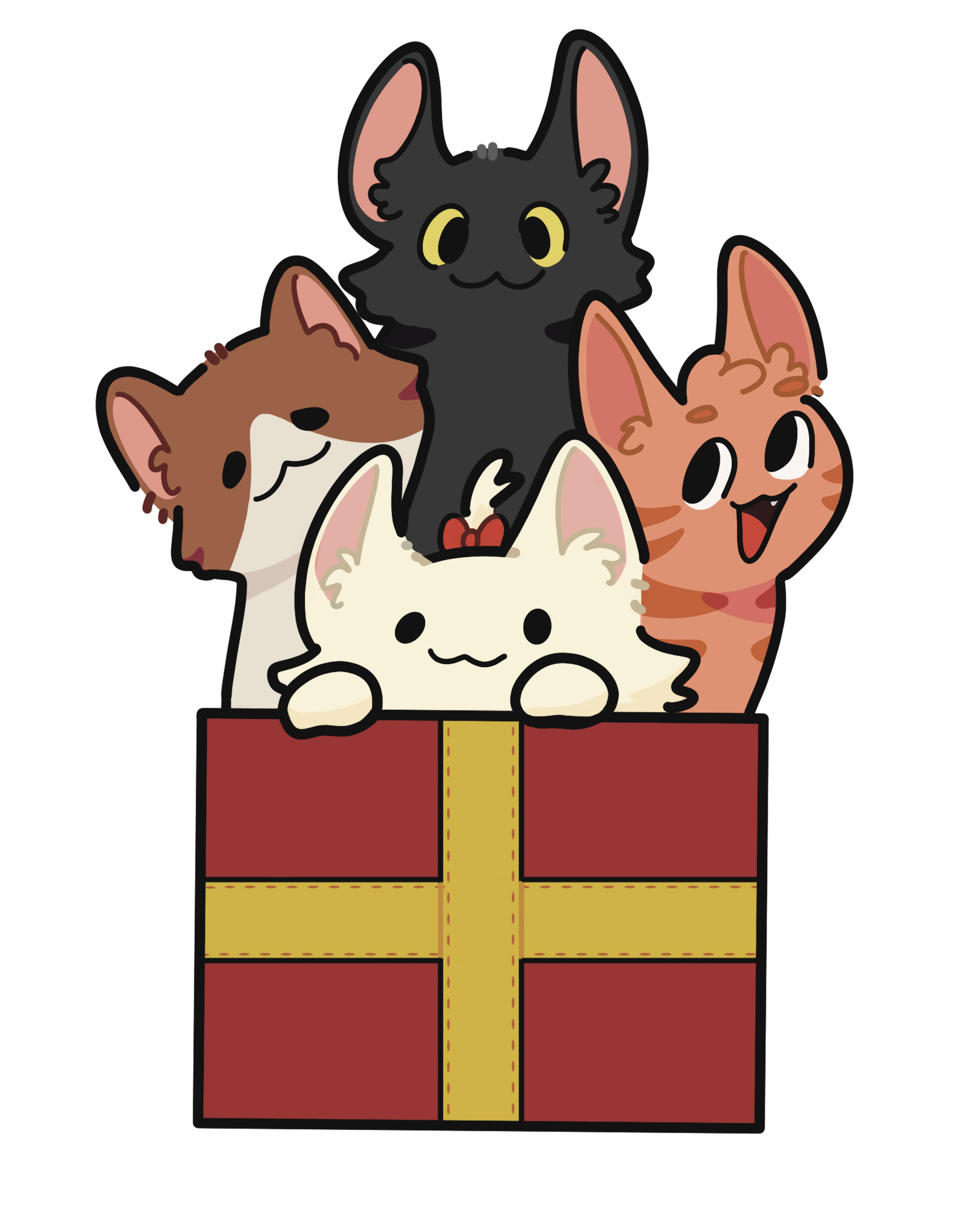 "The Purrfect Gift" sticker by bleuberrine