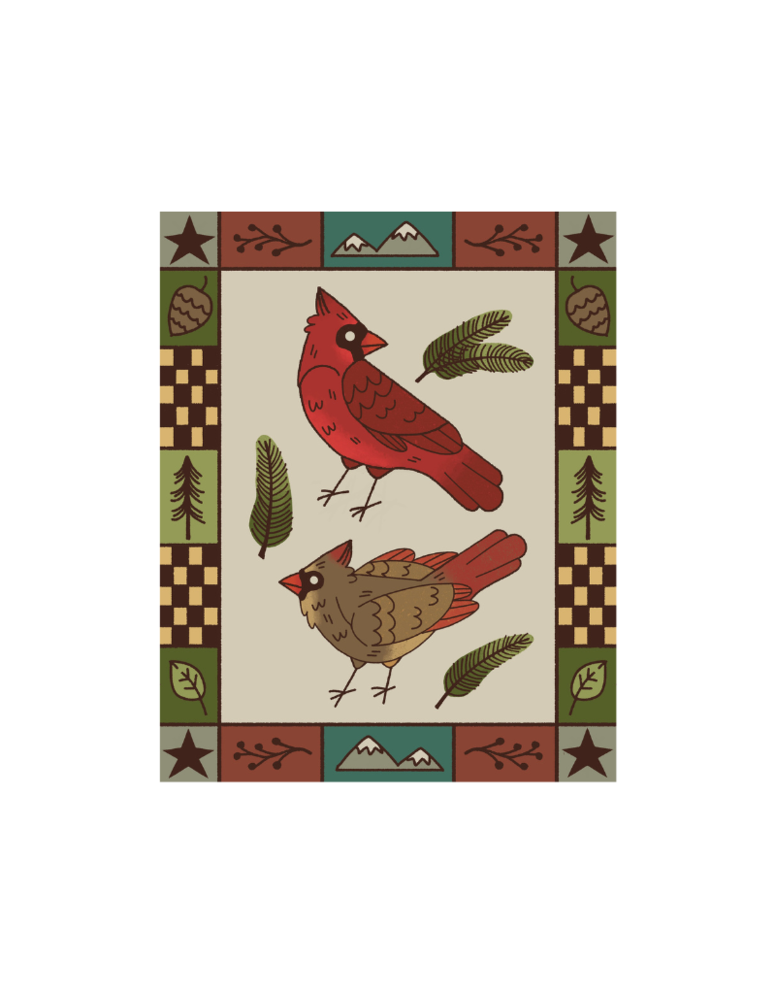 Cardinal Print (Small) by Beetlbunny