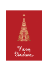 AIGA Columbia Merry Christmas (red/gold) Holiday Card by AIGA Columbia