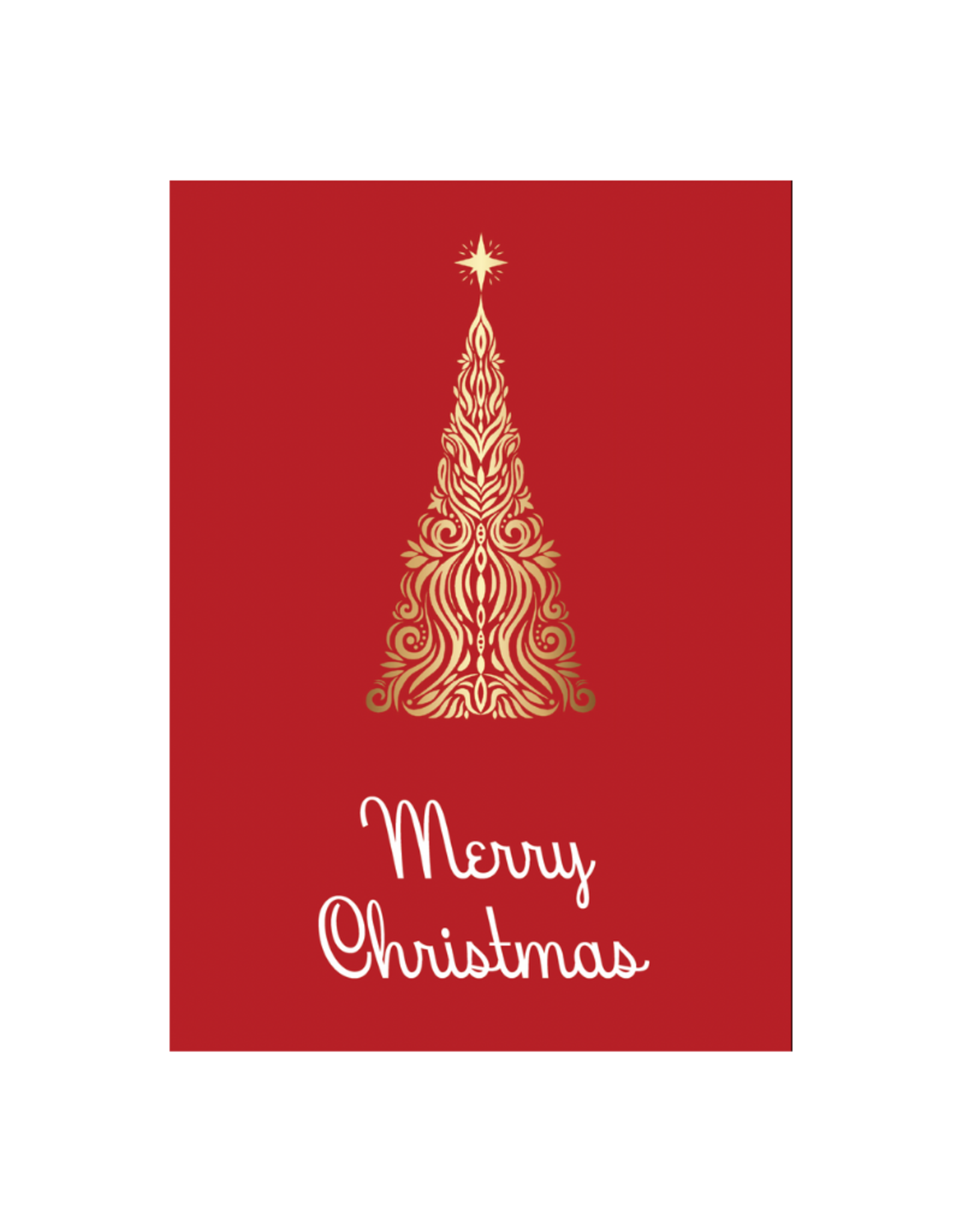 AIGA Columbia Merry Christmas (red/gold) Holiday Card by AIGA Columbia