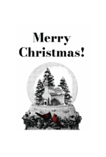 AIGA Columbia Merry Christmas Snow Globe Holiday Card by AIGA Columbia