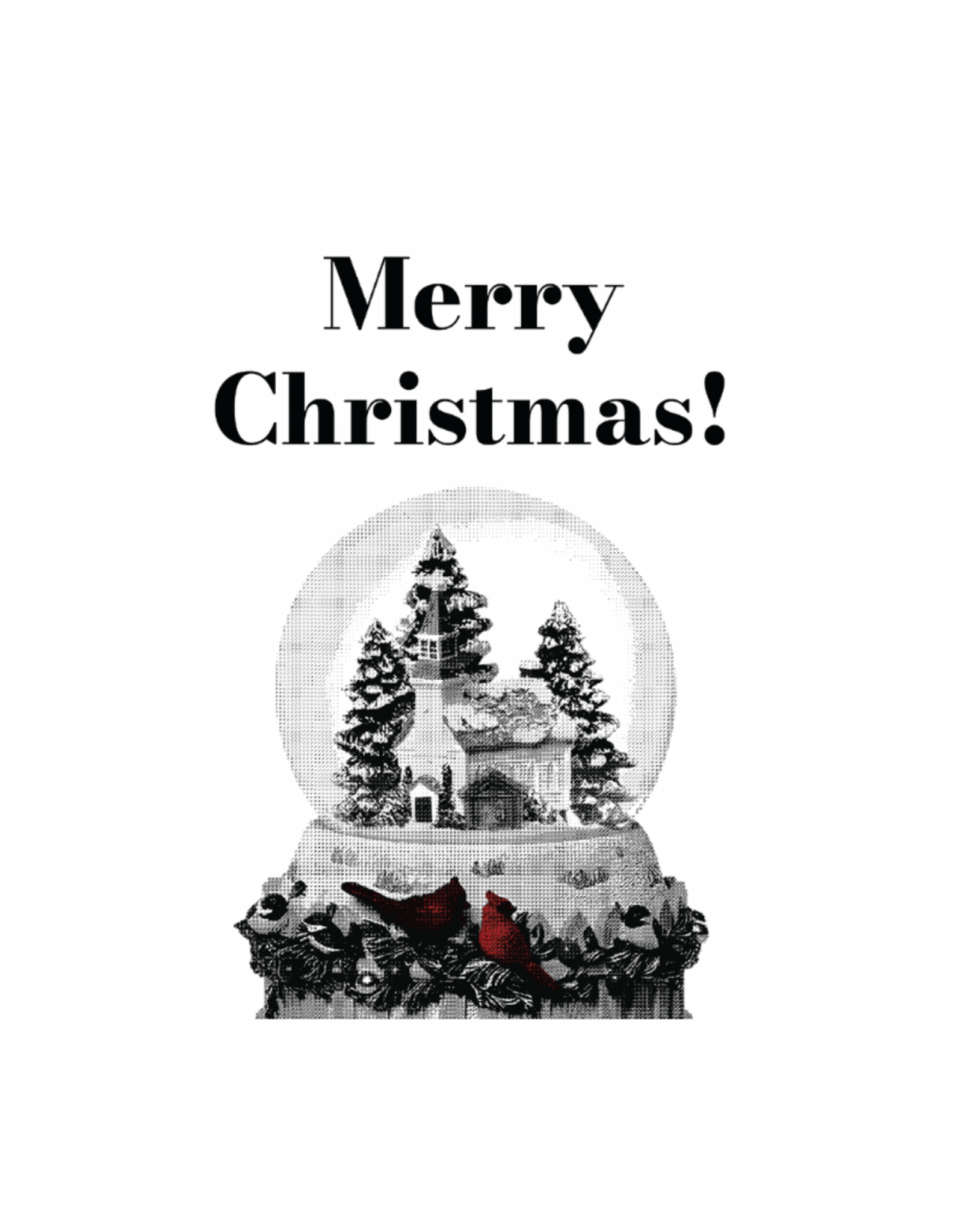 AIGA Columbia Merry Christmas Snow Globe Holiday Card by AIGA Columbia