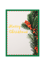 AIGA Columbia Merry Christmas (holly) Holiday Card by AIGA Columbia