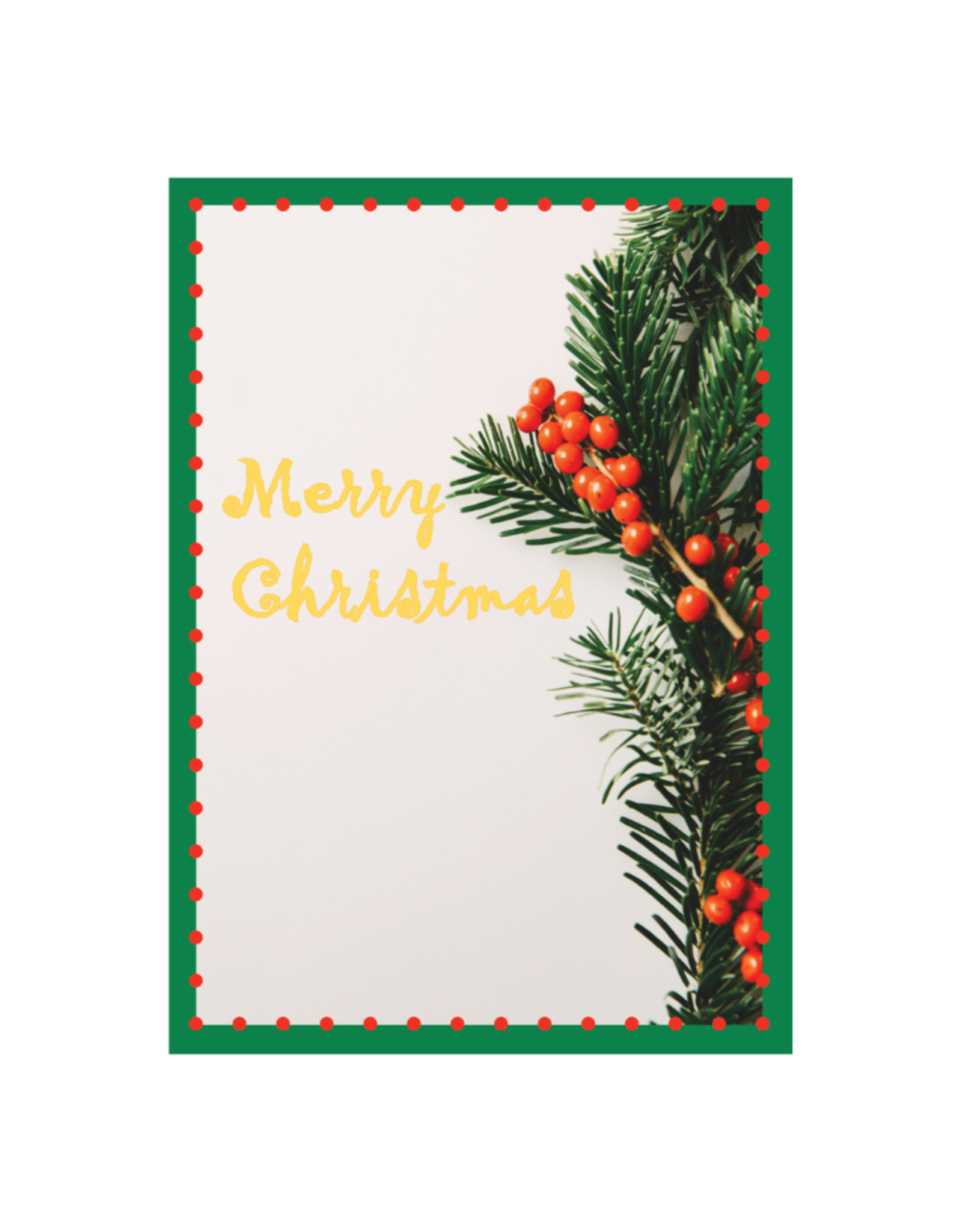 AIGA Columbia Merry Christmas (holly) Holiday Card by AIGA Columbia
