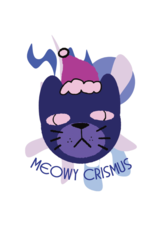 AIGA Columbia Meowy Crismus Holiday Card by AIGA Columbia