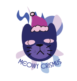 AIGA Columbia Meowy Crismus Holiday Card by AIGA Columbia