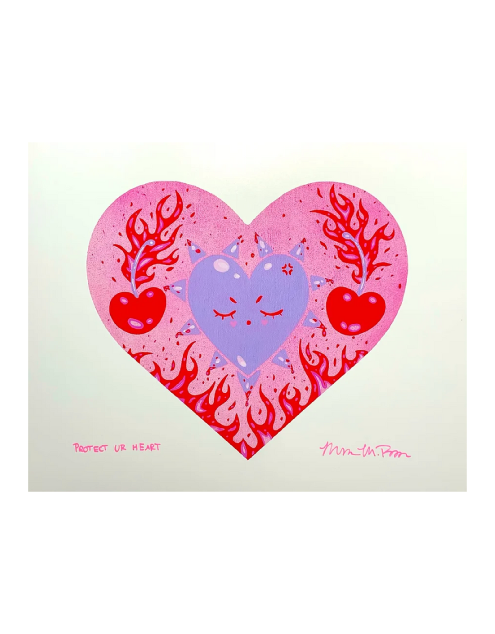 Megan Rivera Protect Ur Heart Print by Megan Rivera