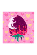Megan Rivera Chocolate Strawberry 8x8 Print by Megan Rivera