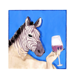 Ms Zebra, Animal Happy Hour art print by Daniela Bieri
