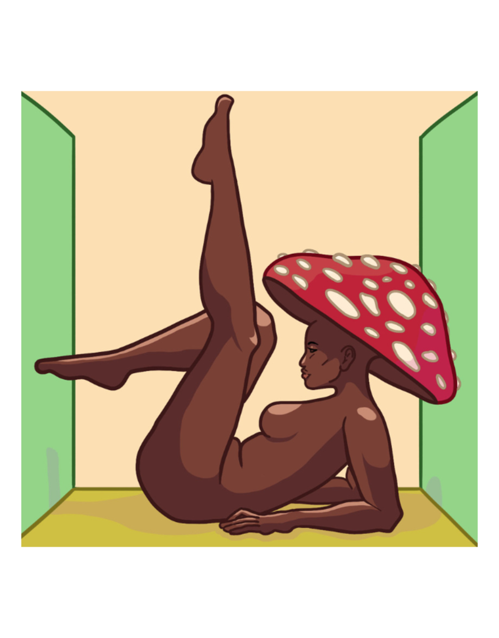 Fly Agaric Mushroom Lady print by Riley Stoops