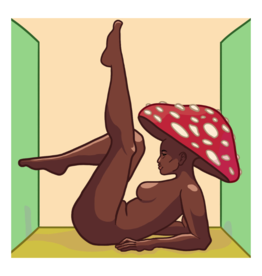 Fly Agaric Mushroom Lady print by Riley Stoops