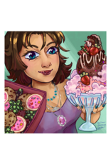 Yummy Green print by Chloe Romero